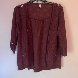 Maroon Cardigan